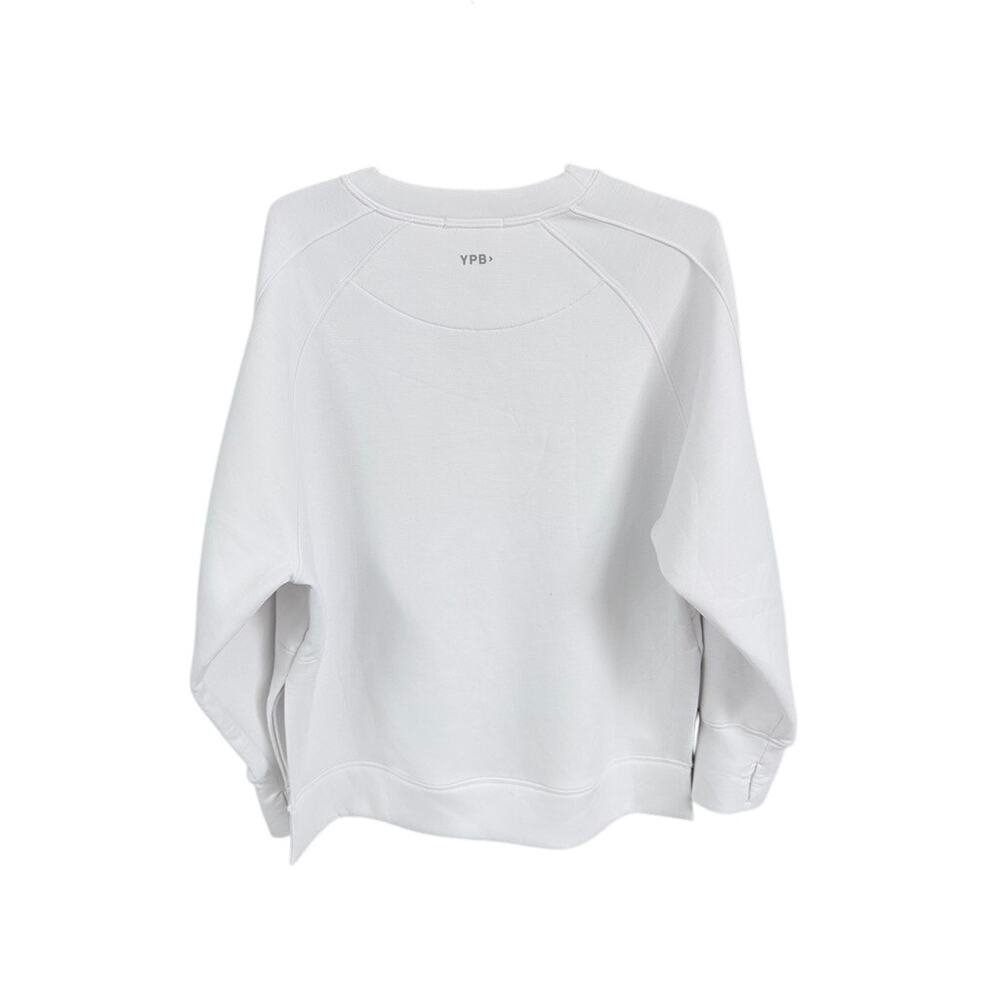 Abercrombie YPB Nooknit Oversized Sweatshirt White Size S Athleisure - Picture 4 of 6
